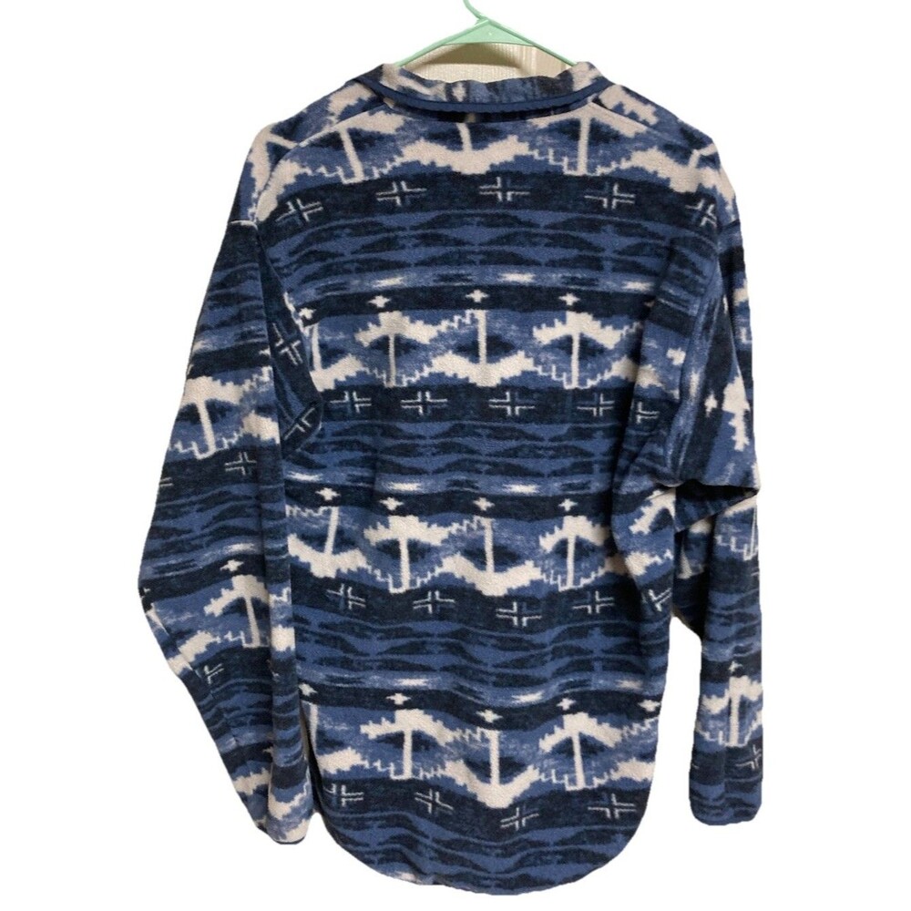 Men's Patagonia Synchilla Snap-T Pullover Fleece Retro Stone Blue Aztec Print Lg - Picture 6 of 6